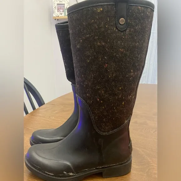 UGG Kids Black Rain &amp; Snow Boots