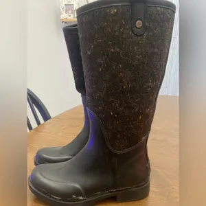 UGG Kids Black Rain &amp; Snow Boots