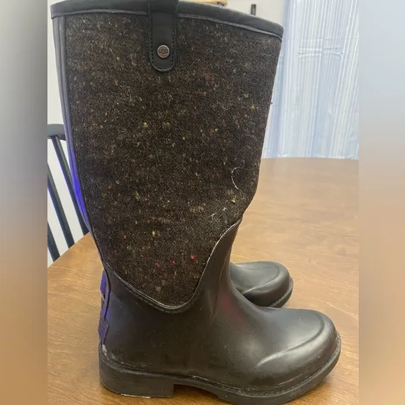 UGG Kids Black Rain &amp; Snow Boots