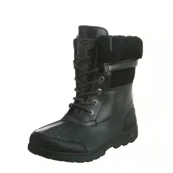 UGG Kids Butte li Boots Shoes Tall Leather Waterproof Boots Sz 4