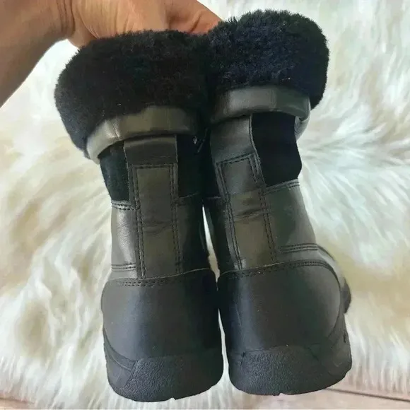 UGG Kids Butte li Boots Shoes Tall Leather Waterproof Boots Sz 4