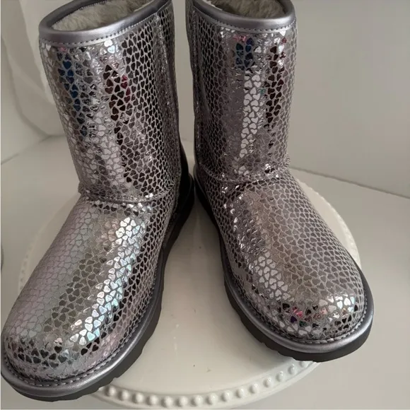 UGG Metallic Silver Boots