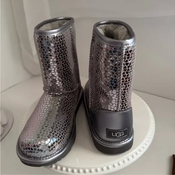 UGG Metallic Silver Boots