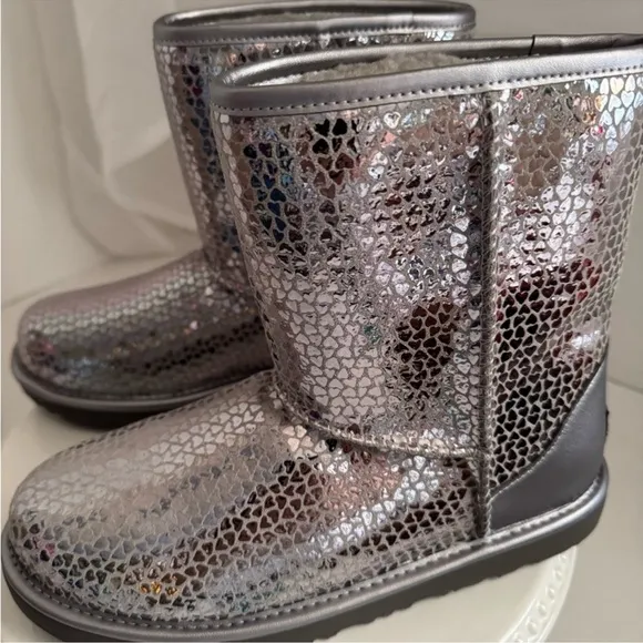 UGG Metallic Silver Boots