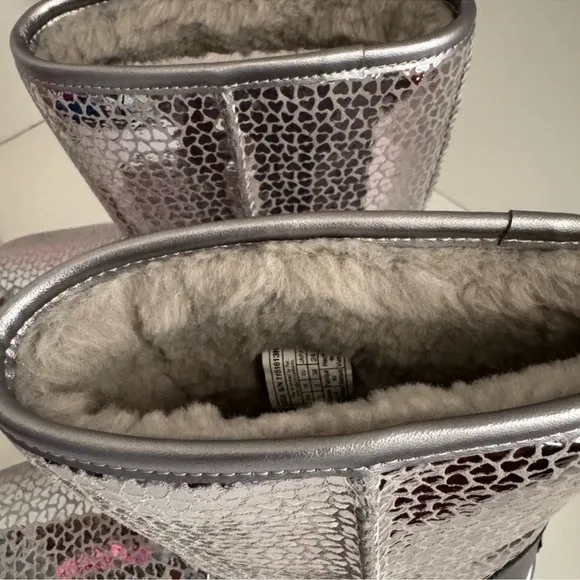 UGG Metallic Silver Boots