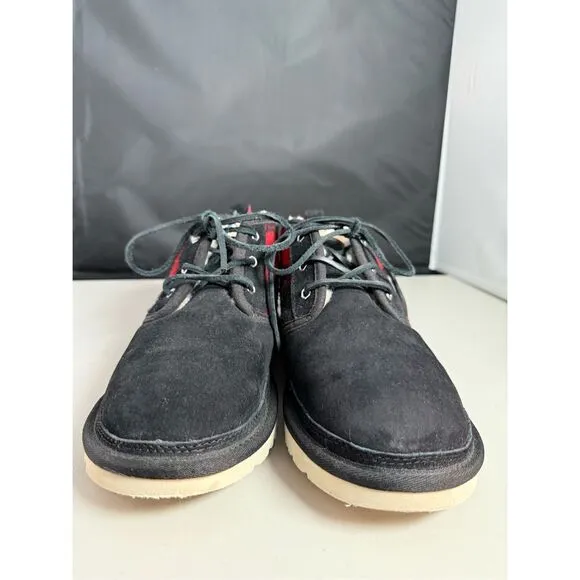 UGG Neumel Plaid Wool Suede Tartan Boots Mens 9 Red Black Classic 1019683 Winter