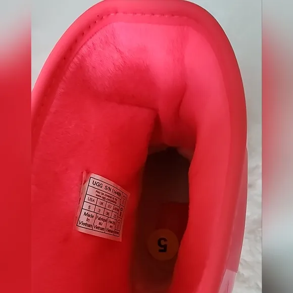 UGG PINK Waterproof Classic Brellah Mini Rain Boots Women's Sz 5 NEW!