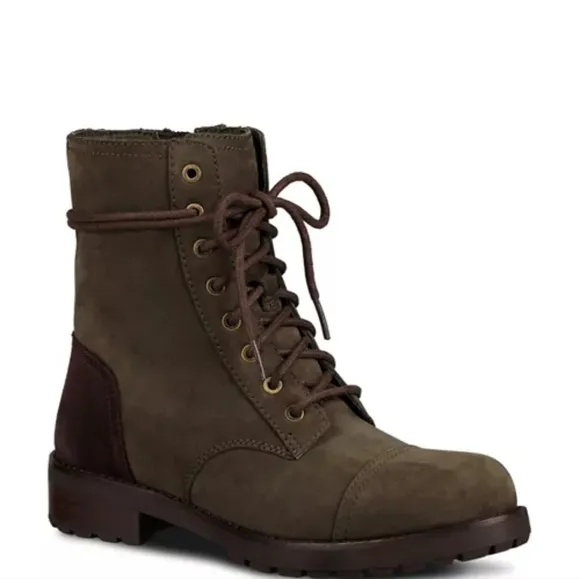 UGG Suede Green Brown Lace Up Kilmer Boots
