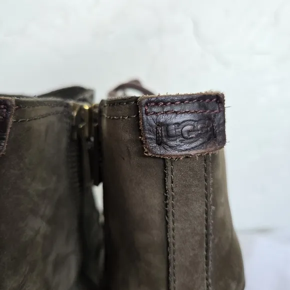 UGG Suede Green Brown Lace Up Kilmer Boots