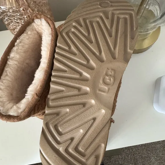 Ugg Tan Quilted Boots