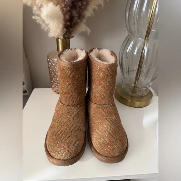 Ugg Tan Quilted Boots