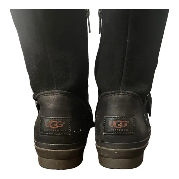 Ugg Thomsen Black Tall Waterproof Lined Boots Size 8.5