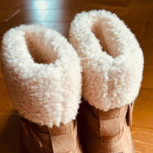 UGG Women's Chestnut Harrison Cuff Suede Boots sz 6 Waterproof Mid-Calf 1120773