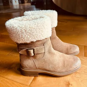UGG Women's Chestnut Harrison Cuff Suede Boots sz 6 Waterproof Mid-Calf 1120773