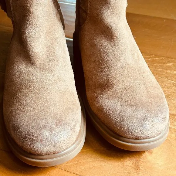 UGG Women's Chestnut Harrison Cuff Suede Boots sz 6 Waterproof Mid-Calf 1120773