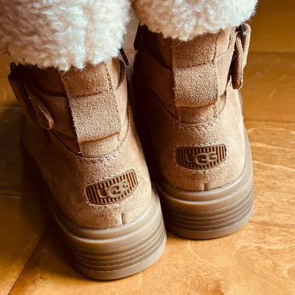 UGG Women's Chestnut Harrison Cuff Suede Boots sz 6 Waterproof Mid-Calf 1120773