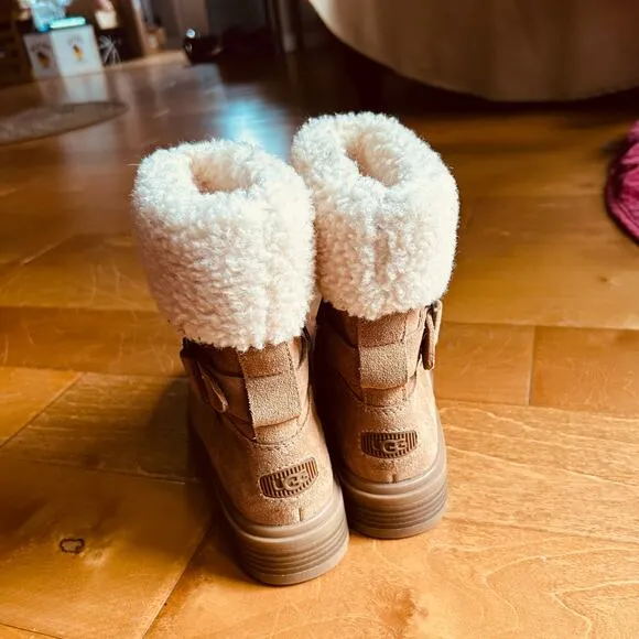 UGG Women's Chestnut Harrison Cuff Suede Boots sz 6 Waterproof Mid-Calf 1120773