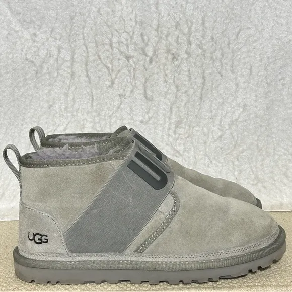 Ugg Womens Graphic Grey Neumel ll Suede SlipOn Chukka Ankle Boots Shoes SZ 8