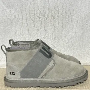 Ugg Womens Graphic Grey Neumel ll Suede SlipOn Chukka Ankle Boots Shoes SZ 8