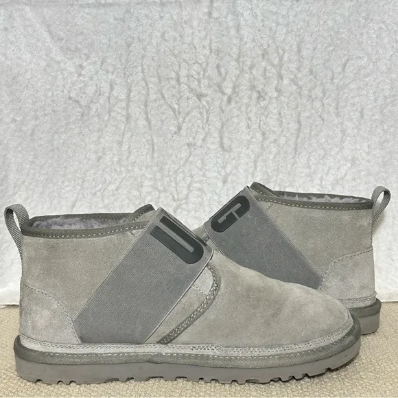 Ugg Womens Graphic Grey Neumel ll Suede SlipOn Chukka Ankle Boots Shoes SZ 8