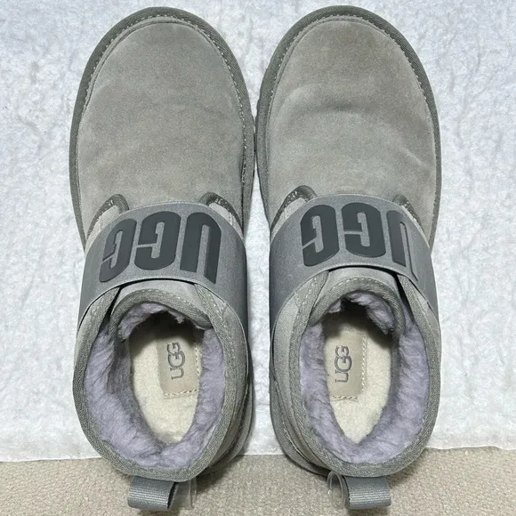 Ugg Womens Graphic Grey Neumel ll Suede SlipOn Chukka Ankle Boots Shoes SZ 8