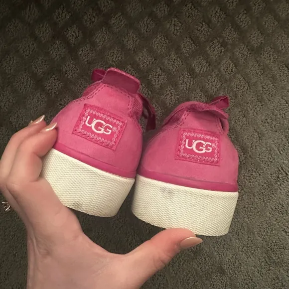 UGG Women's Hot Pink Shearling Lined Sneakers Size 7.5