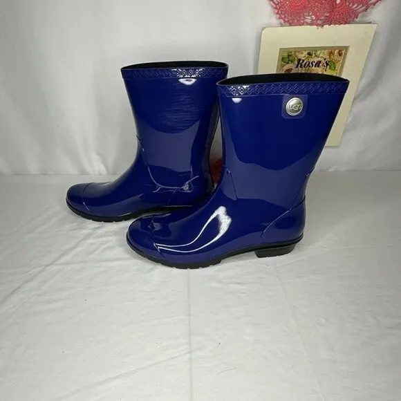 Ugg Women's Sienna Waterproof Royal Blue Rain Boots Size 11
