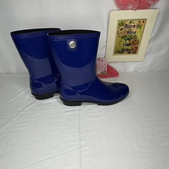 Ugg Women's Sienna Waterproof Royal Blue Rain Boots Size 11