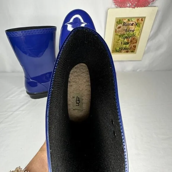 Ugg Women's Sienna Waterproof Royal Blue Rain Boots Size 11