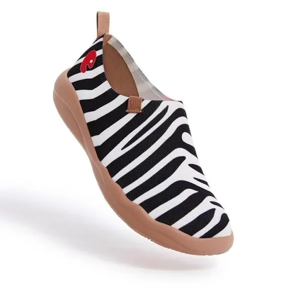 UIN Men's Walking Shoes Knit Casual Comfort Sneaker ( Zebra Toledo 2)No Box