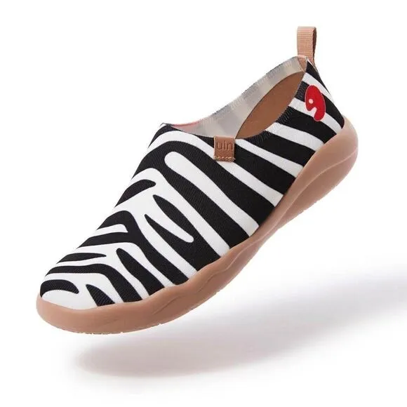 UIN Men's Walking Shoes Knit Casual Comfort Sneaker ( Zebra Toledo 2)No Box