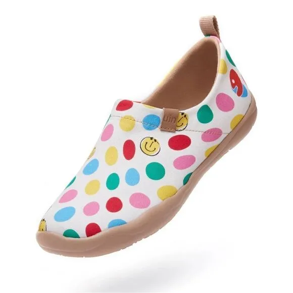 UIN Women's Canvas Slip-On Ladies Travel Shoes (Dotted Joy Toledo I )