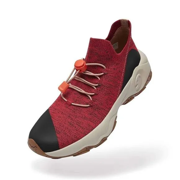 UIN Women's Walking Shoes Outdoor Non-Slip Comfort Sneaker (Cazorla Dark Red)