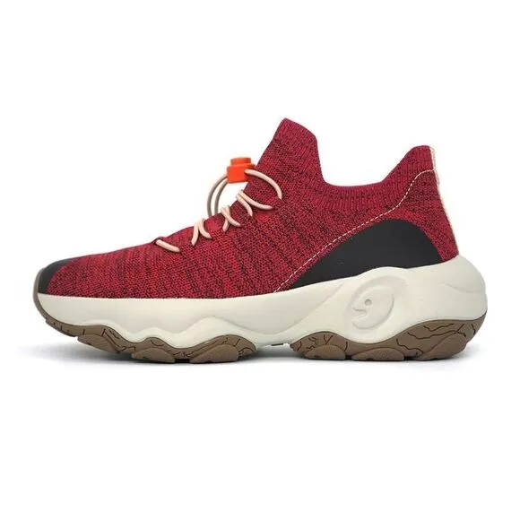 UIN Women's Walking Shoes Outdoor Non-Slip Comfort Sneaker (Cazorla Dark Red)