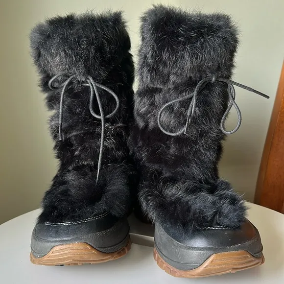 ULU Softmoc Leather Rabbit Fur Primaloft Insulated Boots Winter Waterproof