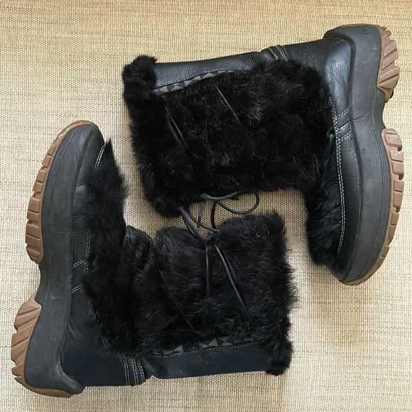 ULU Softmoc Leather Rabbit Fur Primaloft Insulated Boots Winter Waterproof