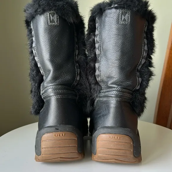 ULU Softmoc Leather Rabbit Fur Primaloft Insulated Boots Winter Waterproof