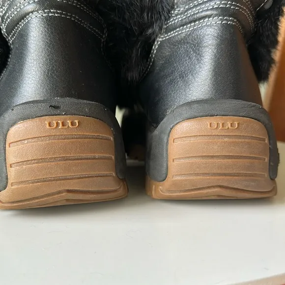 ULU Softmoc Leather Rabbit Fur Primaloft Insulated Boots Winter Waterproof