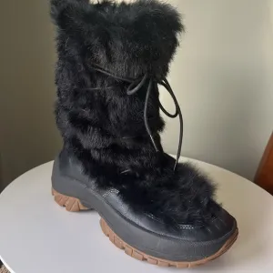 ULU Softmoc Leather Rabbit Fur Primaloft Insulated Boots Winter Waterproof