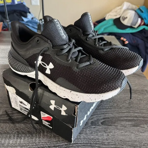 Under Armour Charged Maven Trail Mens Shoes 8 Trek Low‎ Black Hiking Running