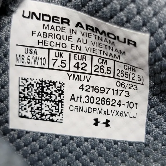 Under Armour Curry 10 Gray Basketball Shoes Sneakers 3026624-101 Men Sz 8.5 New