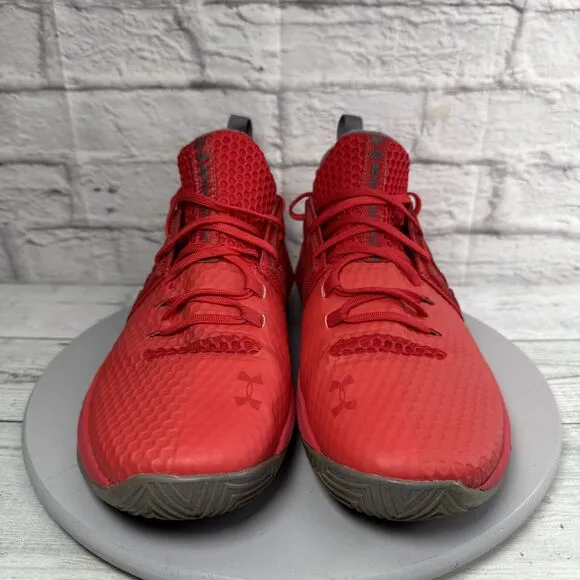 Under Armour Drive 4 Basketball Sneakers Mens 13 Low Red White Shoes Trainers