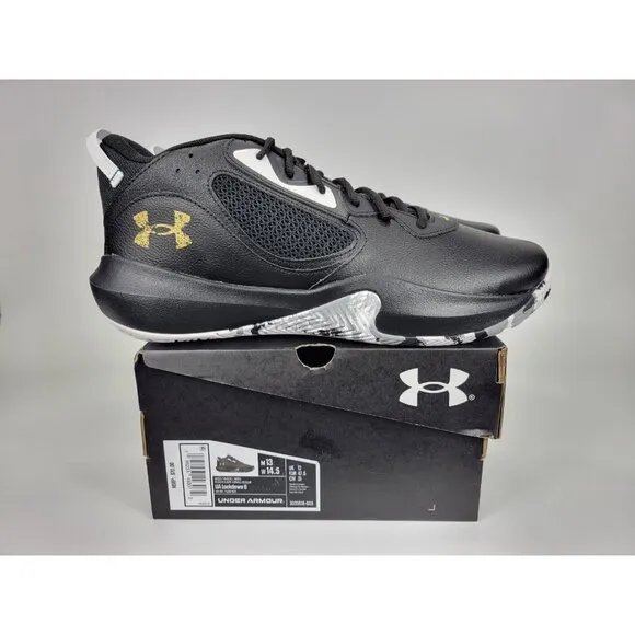 Under Armour Lockdown 6 Athletic Shoes Sneakers Mens 13 Black White 3025616-003