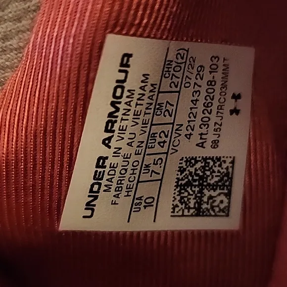 Under Armour Project Rock 5 iron paradise gray/pink size 10
