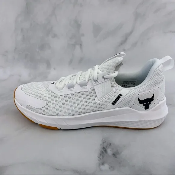 Under Armour Project Rock BSR 4 Mens Size 11 White Gray Shoes 3027344-100 New