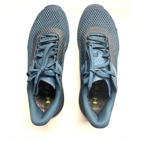 Under Armour TriBase Reign 4 Blue Training Weightlifting Shoes 11.5 3026004-400