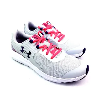 Under Armour UA GGS Outhustle Print Girls Sz 6Y Womens 7.5 Gray Pink Shoes