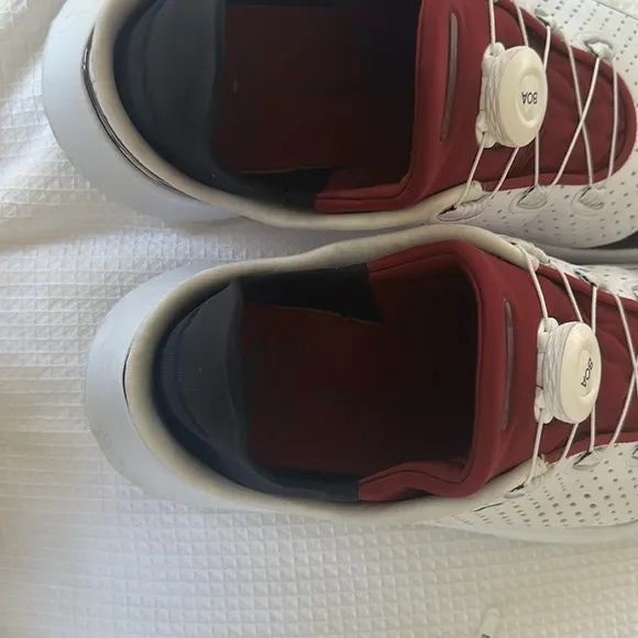 Under Armour White and Red Sneakers