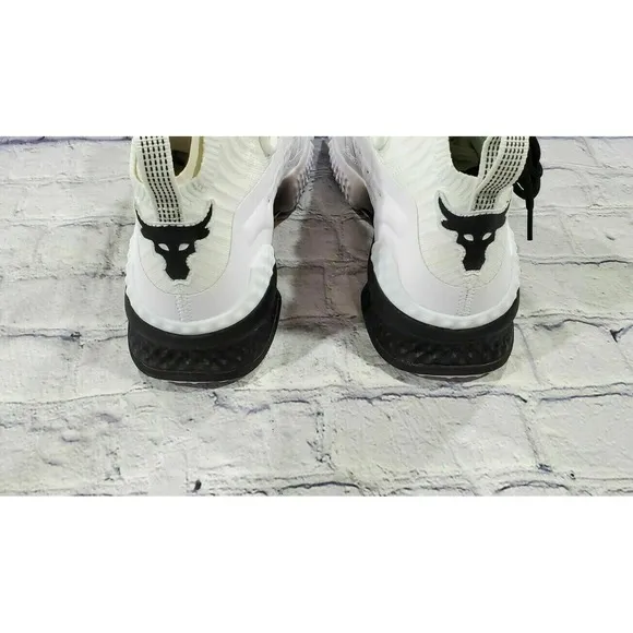 Under Armour x Project Rock MENS SIZE 9 White Training Shoes 3020788-102