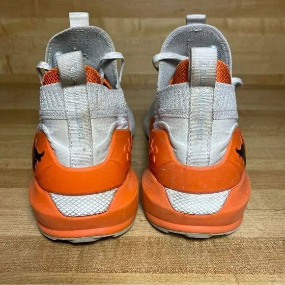 Under Armour Shoes Mens Size 8.5 White Orange Project Rock 3 Training Sneakers